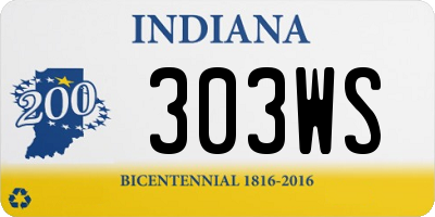 IN license plate 303WS