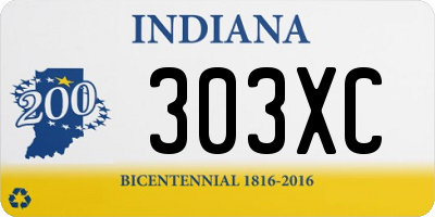 IN license plate 303XC