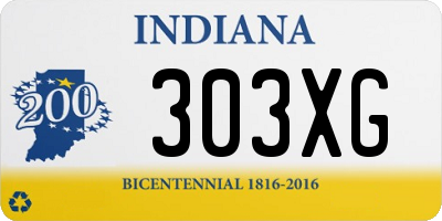 IN license plate 303XG