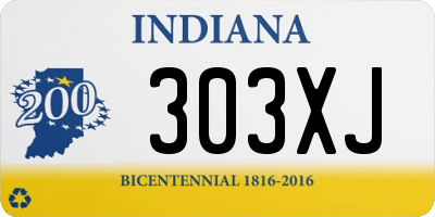 IN license plate 303XJ