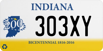 IN license plate 303XY