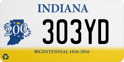 IN license plate 303YD