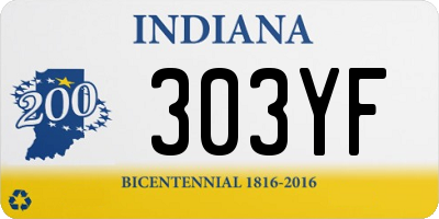IN license plate 303YF