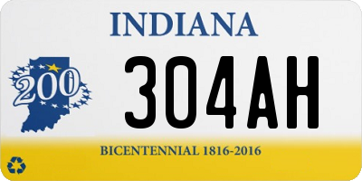 IN license plate 304AH