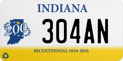 IN license plate 304AN