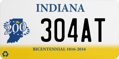 IN license plate 304AT