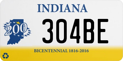 IN license plate 304BE