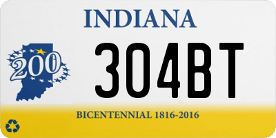 IN license plate 304BT