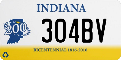 IN license plate 304BV