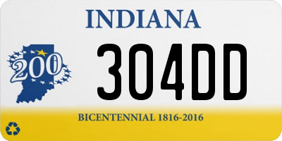 IN license plate 304DD