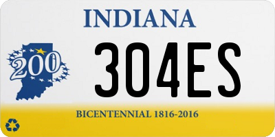 IN license plate 304ES