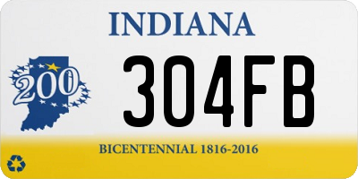IN license plate 304FB