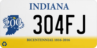 IN license plate 304FJ