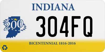 IN license plate 304FQ