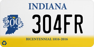 IN license plate 304FR