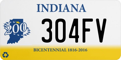 IN license plate 304FV