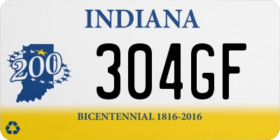 IN license plate 304GF