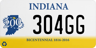 IN license plate 304GG