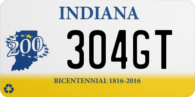 IN license plate 304GT