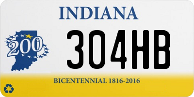 IN license plate 304HB