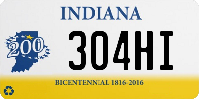 IN license plate 304HI