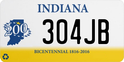 IN license plate 304JB