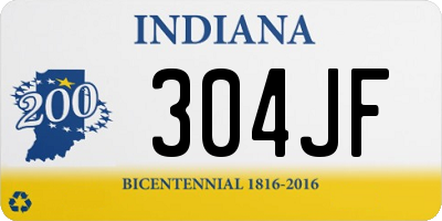 IN license plate 304JF