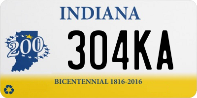 IN license plate 304KA