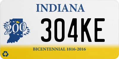 IN license plate 304KE