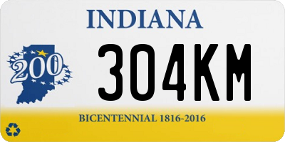 IN license plate 304KM