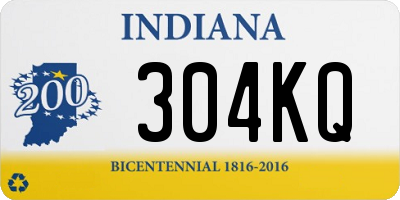 IN license plate 304KQ