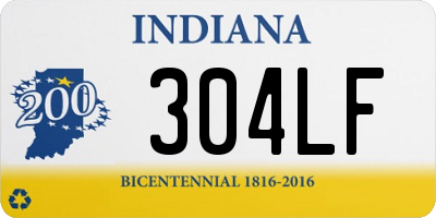 IN license plate 304LF