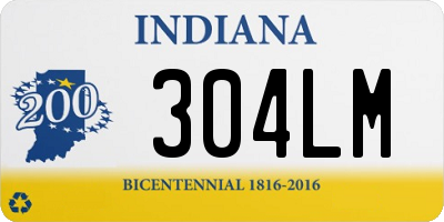 IN license plate 304LM