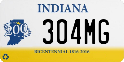 IN license plate 304MG