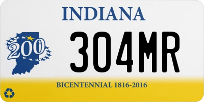 IN license plate 304MR