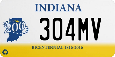 IN license plate 304MV