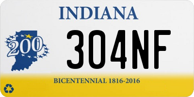 IN license plate 304NF