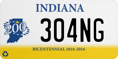IN license plate 304NG