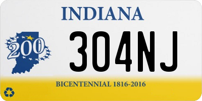 IN license plate 304NJ