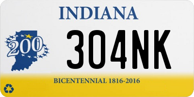 IN license plate 304NK