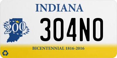 IN license plate 304NO