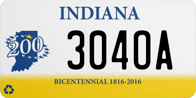 IN license plate 304OA