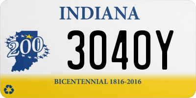 IN license plate 304OY