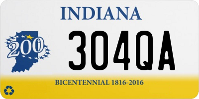 IN license plate 304QA