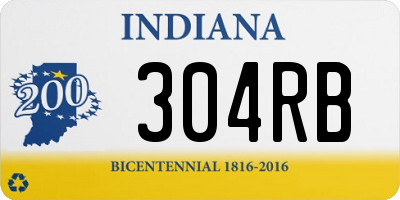 IN license plate 304RB