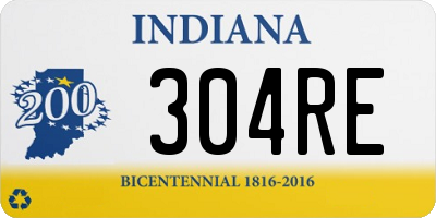 IN license plate 304RE