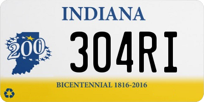 IN license plate 304RI