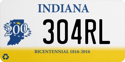 IN license plate 304RL