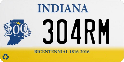 IN license plate 304RM