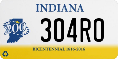 IN license plate 304RO